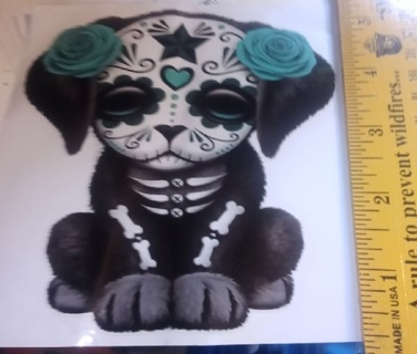 #2- Day Of The Dead Puppy Decal