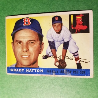 1955 TOPPS BASEBALL CARD -  NO. 131 - GRADY HATTON - RED SOX