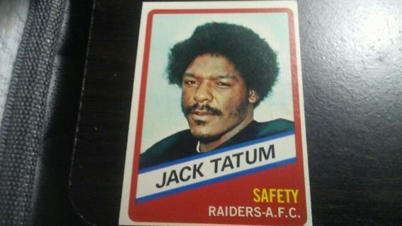 RARE ORIGINAL 1976 TOPPS WONDER BREAD ALL STAR SERIES JACK TATUM OAKLAND RAIDERS FOOTBALL CARD# 20