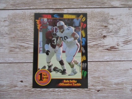 1991 AAA Wild Card Rob Selby football trading card # 80