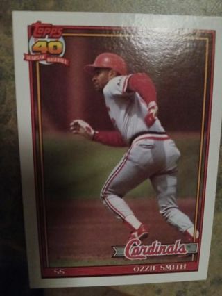 1991 TOPPS OZZIE SMITH ST. LOUIS CARDINALS BASEBALL CARD# 130