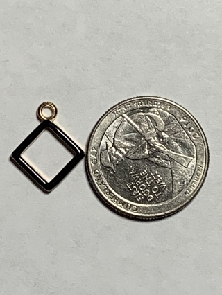 BLACK ENAMEL CHARM~#54~1 CHARM ONLY~FREE SHIPPING!