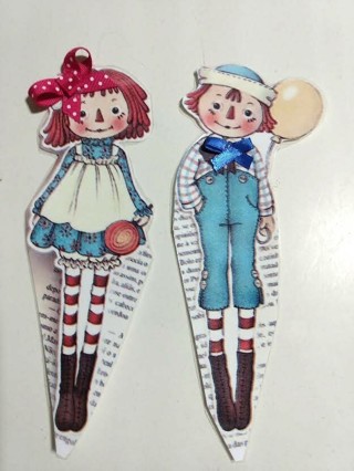 Artist Marykay, this is a handmade whimsical laminated 2 Bookmarkers print by my daughter Monique