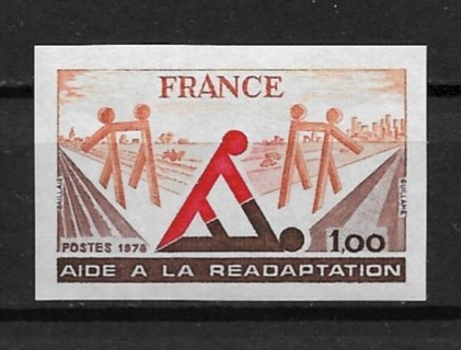 1978 France Sc1622 Rehabilitation of the Handicapped imperf. MNH