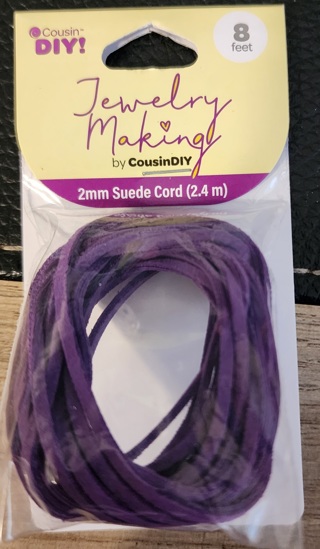 NEW - Cousin DIY! - Purple Suede Cord - 8 feet long