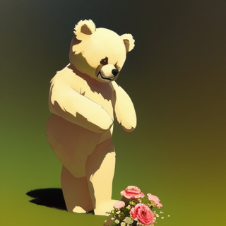 Listia Digital Collectible: Bear Loves Flowers