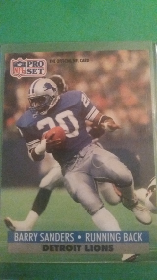 barry sanders football card free shipping