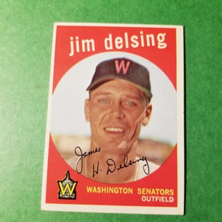 1959 - TOPPS BASEBALL CARD NO. 386 - JIM DELSING - SENATORS