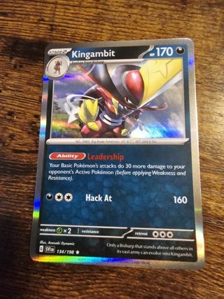 Pokemon Kingambit holo rare card 134/198