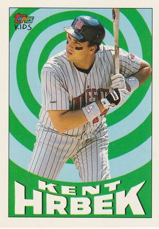 1992 Topps Kids Kent Hrbek #111 Minnesota Twins baseball card