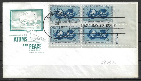 1955 Sc1070 Atoms for Peace PB4 FDC