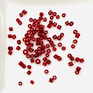 Red Iridescent 2mm Seed Beads 