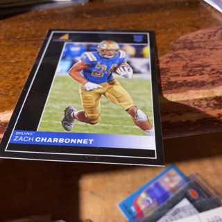 2023 panini pinnacle chronicles draft picks Zach charbonmet rookie football card 