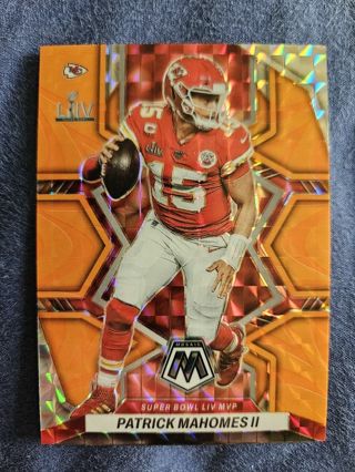 2022 Panini Mosaic Reactive Orange Patrick Mahomes II