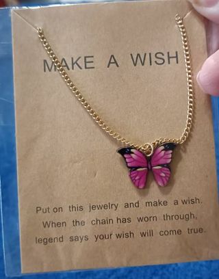 New Make A Wish butterfly Necklace