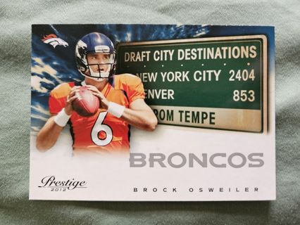 2012 Panini Prestige Draft City Destinations Brock Osweiler