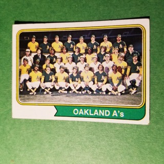 1974 - TOPPS BASEBALL CARD NO. 246 - OAKLAND TEAM - A'S - EXMT/NRMT 