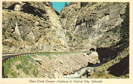 Vintage Postcard Clear Creek Canyon Highway, CO