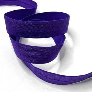 Purple Foldover Elastic for Hair Ties Ponytail Holder 