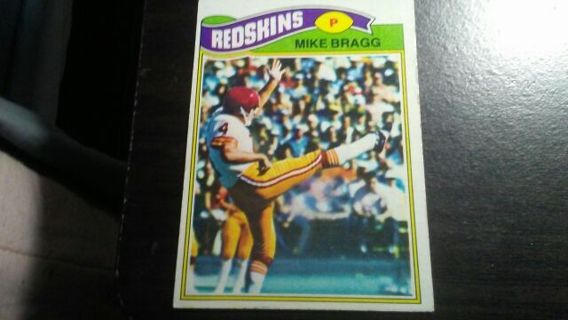 1977 TOPPS MIKE BRAGG WASHINGTON REDSKINS FOOTBALL CARD# 389