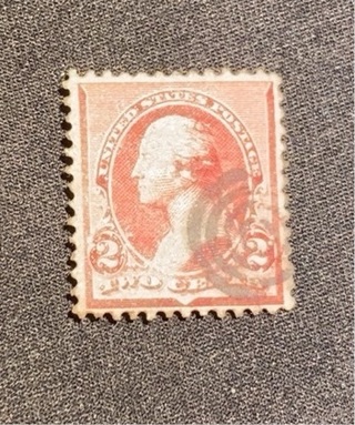 1894 WASHINGTON $.02 RED SHIELD STAMP