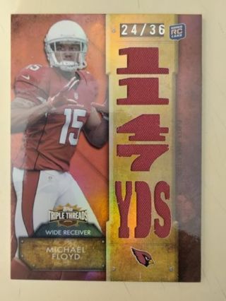 2012 Michael Floyd 24/36 rc jersey card