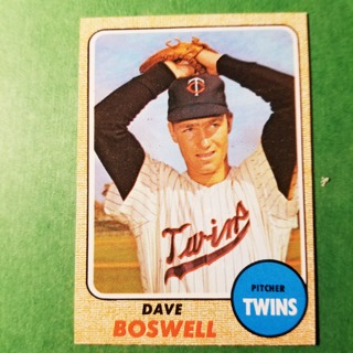  1968 - TOPPS BASEBALL CARD NO. 322 - DAVE BOSWELL - TWINS