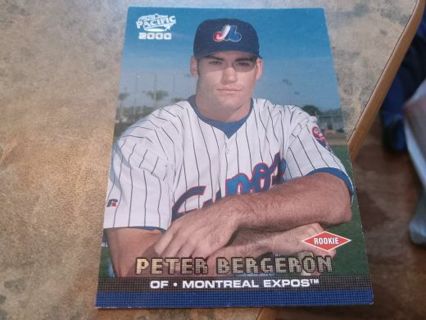 2000 PACIFIC ROOKIR PETER BERGERON MONTREAL EXPOS BASEBALL CARD# 258