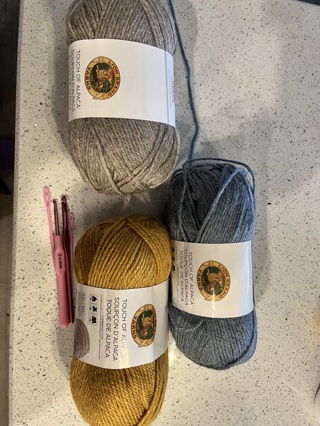 Yarn, needles and hooks