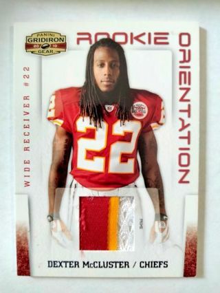 2010 Dexter mccluster rookie jersey card 09/25