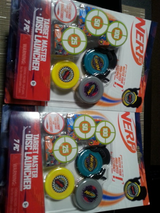 2 Nerf disc launcher sets