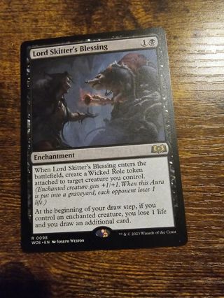 Magic the gathering mtg Lord Skitters Blessing rare card Wilds of Eldraine