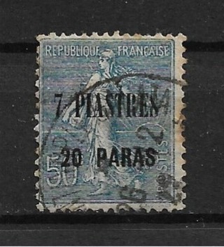 1921 French Office in Turkey Sc46 7pi20pa Sower used