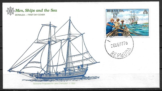 1977 Bermuda Sc358 17¢ Piloting Bermuda Waters FDC