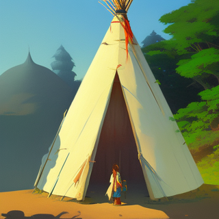 Listia Digital Collectible: Indian with Large Teepee