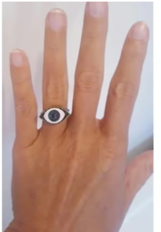 Halloween Evil Eye Ring, size 7