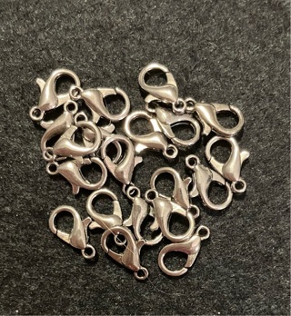 20 Gunmetal Color Lobster Claw Clasps