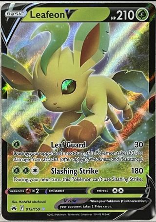 NM Ultra Rare Leafeon V Pokemon card TCG