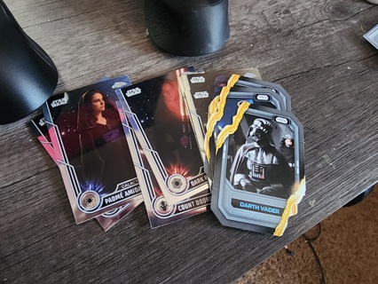 Set of Topps Chrome Star Wars Cards