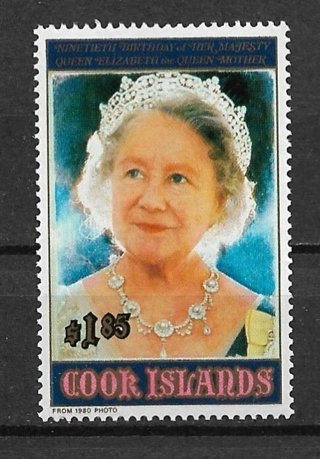 1990 Cook Islands Sc1040 Queen Mother 90th Birthday MNH