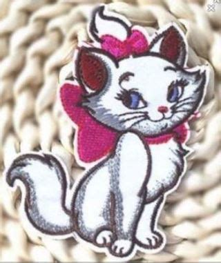 1 NEW Aristocat Cat Patch IRON ON Patch Marie Kitty Kat Clothing Embroidery Applique FREE SHIPPING