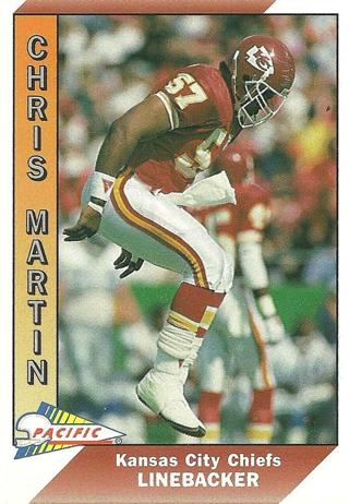 Tradingcard - NFL - 1991 Pacific #212 - Chris Martin - Kansas City Chiefs