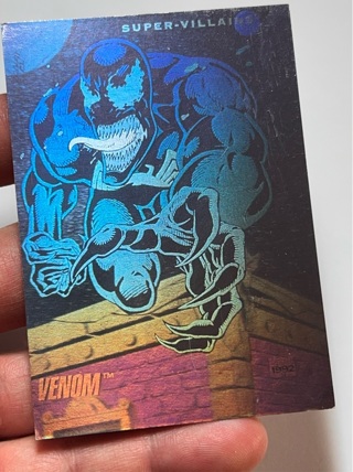 Venom 1992 Impel Marvel Super Villain Hologram Card #H-4 N13