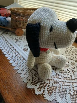 Crochet Black and White Dog. New. Made by me.