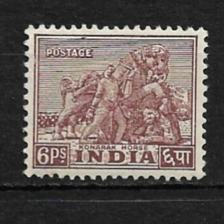 1949 India Sc208 6p Konarak Horse MNH