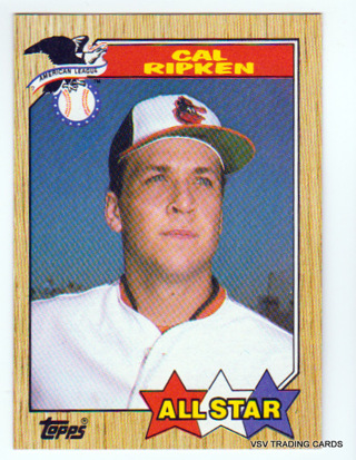 Cal Ripken, Jr., 1987 Topps All-Star Card #609, Baltimore Orioles, (LB4)