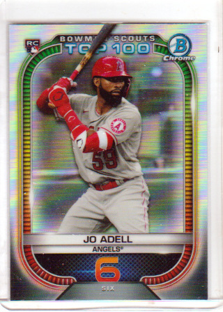 Jo Adell, 2021 Bowman Scouts Top 100 #BTP-6,California Angels,  (EL)