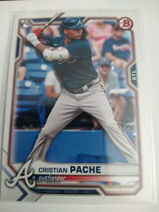 Christian Pache Rookie Card Braves Bowman