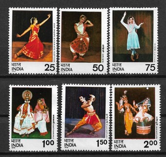 1975 India Sc692-7 Indian Traditional Dances MNH C/S of 6