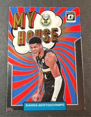 2021-22 Donruss Optic Giannis Antetokounmpo My House! #4 Bucks